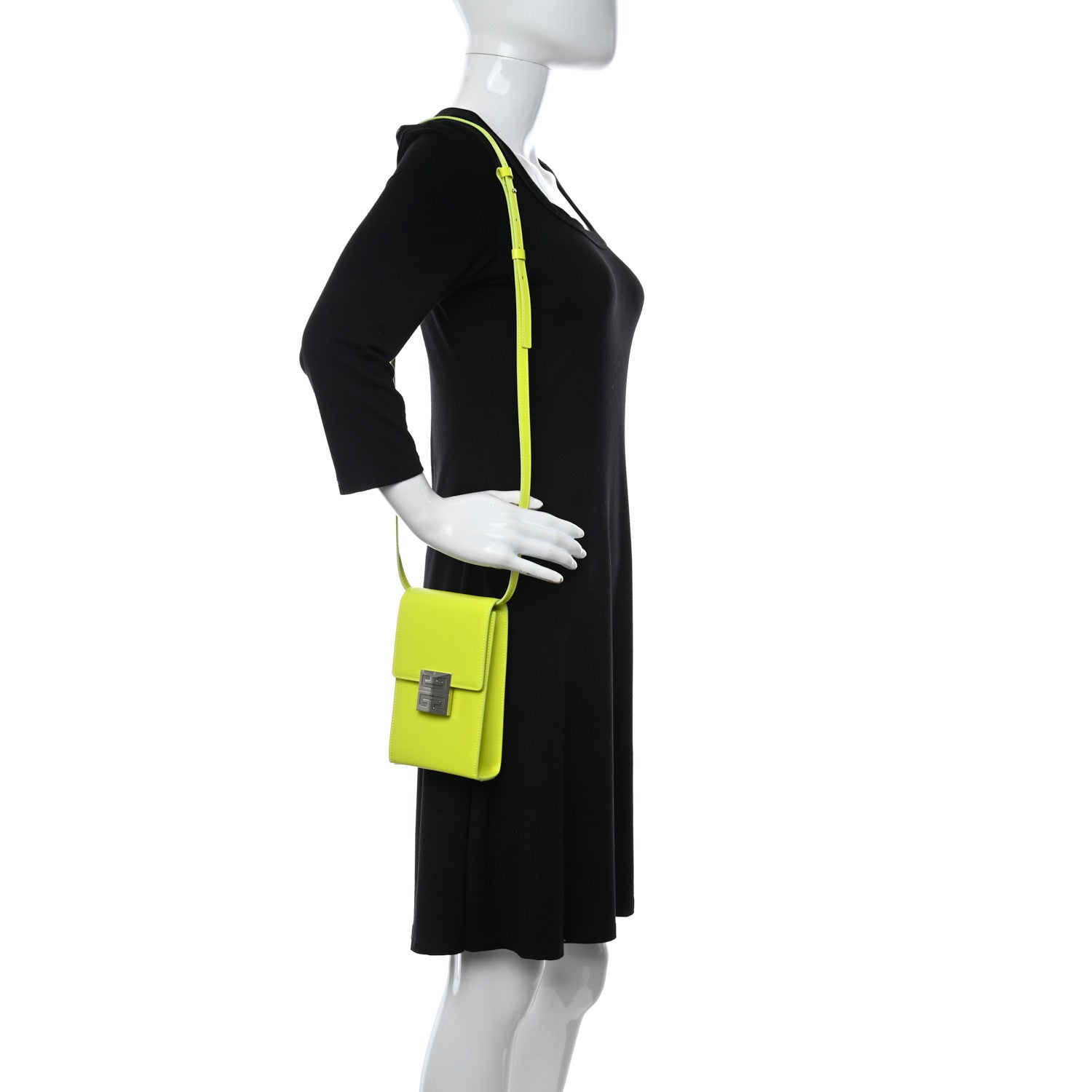 Givenchy Box Calfskin Mini 4G Vertical Bag Fluo Yellow 2 of 9