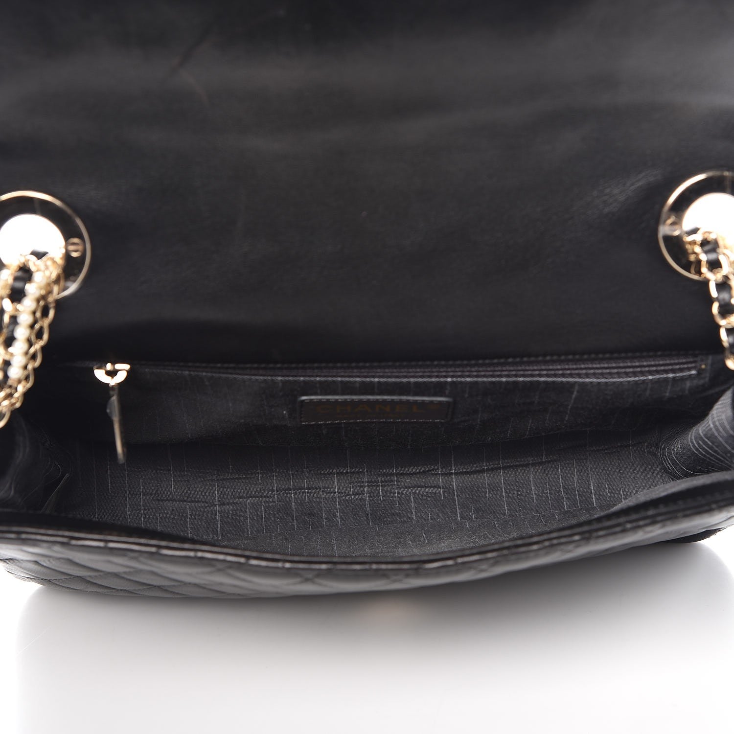 Chanel Lambskin Quilted Medium Westminster Pearl Flap Black 5 of 8