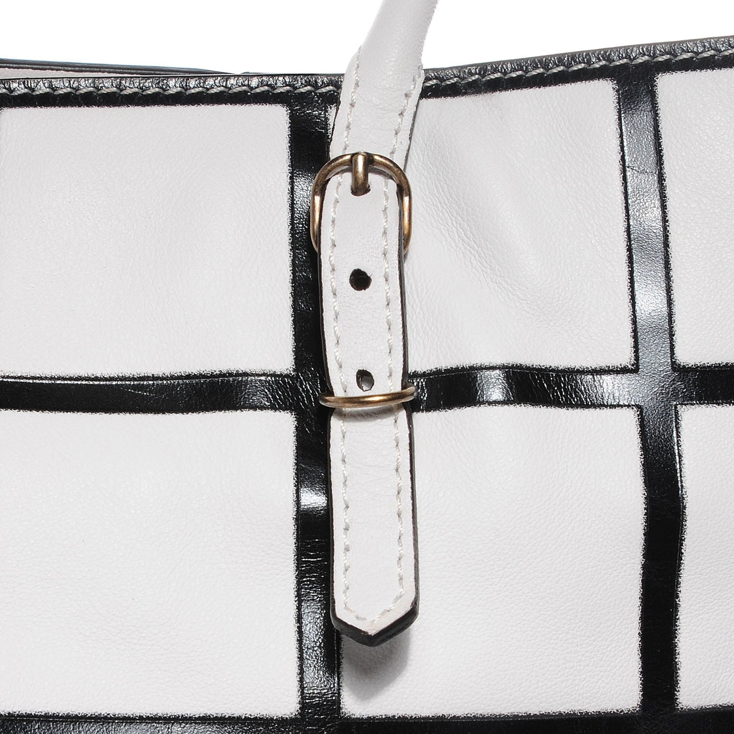 Balenciaga Calfskin Papier Embossed A4 Carreaux Tote 9 of 13