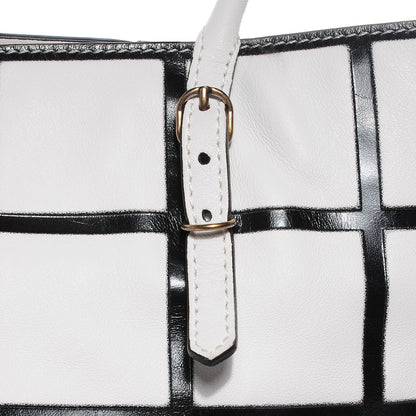 Balenciaga Calfskin Papier Embossed A4 Carreaux Tote 9 of 13