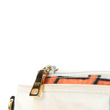 Prada Tessuto Stampato Nylon Saffiano Tote White 10 of 14