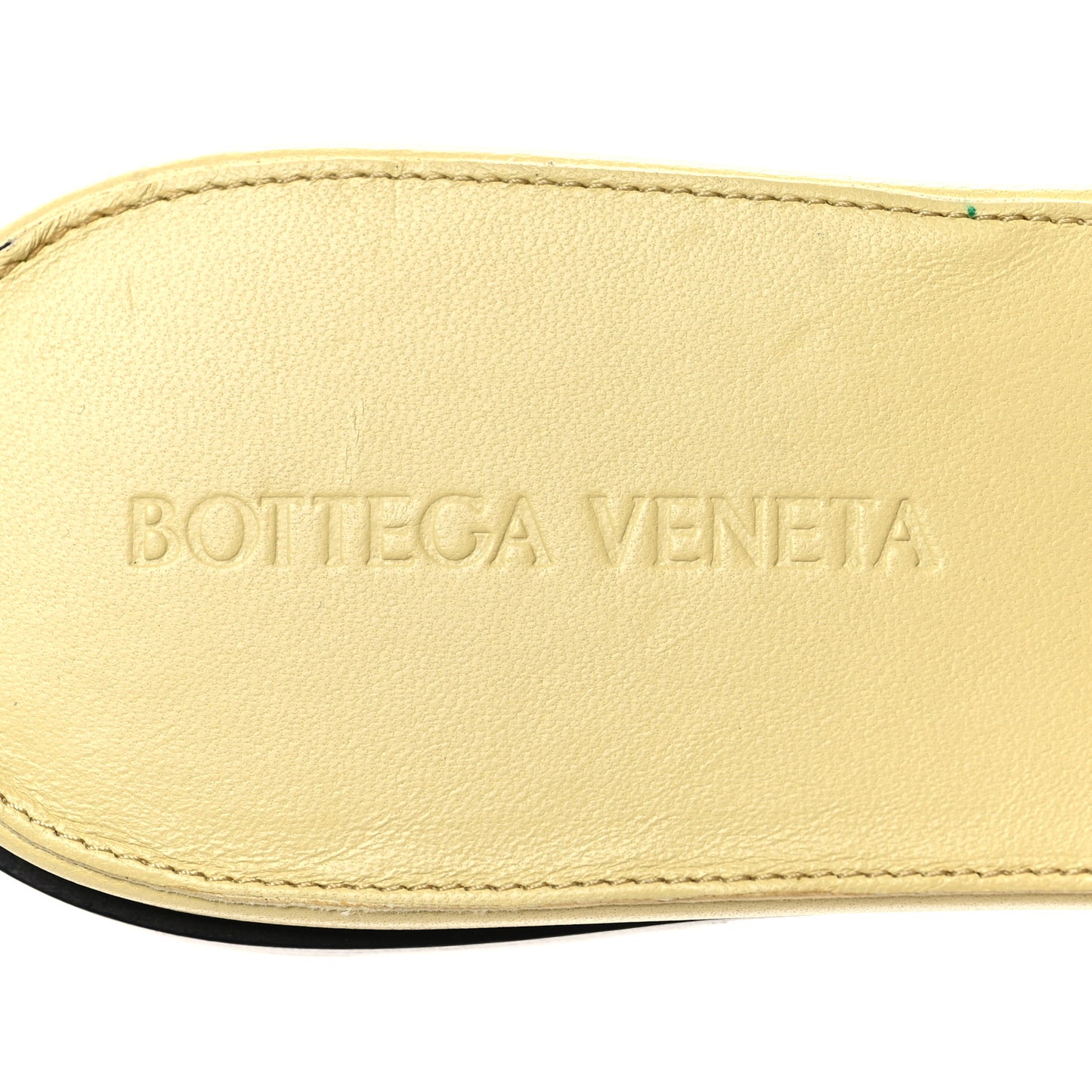 Nappa Quilted Rubber Lido Flat Sandals 37 Moon Beam