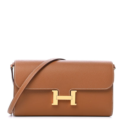Hermes Epsom Constance Long Wallet To Go Gold 1 of 13