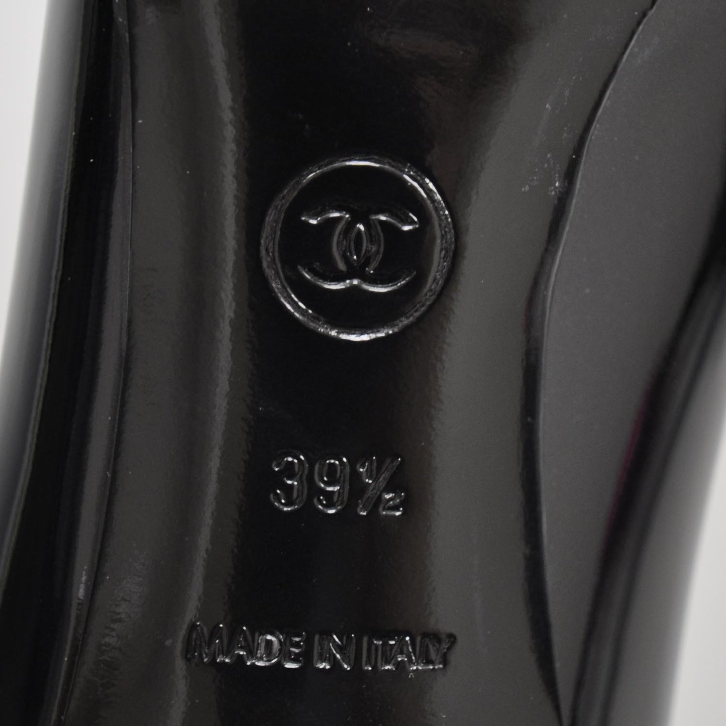 Patent CC Heels 39.5 Black and Gold