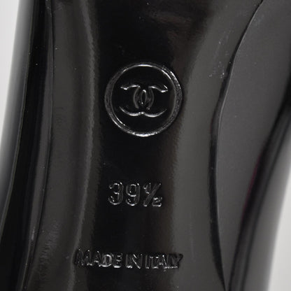 Chanel Patent CC Heels 39.5 Black and Gold 9 of 9