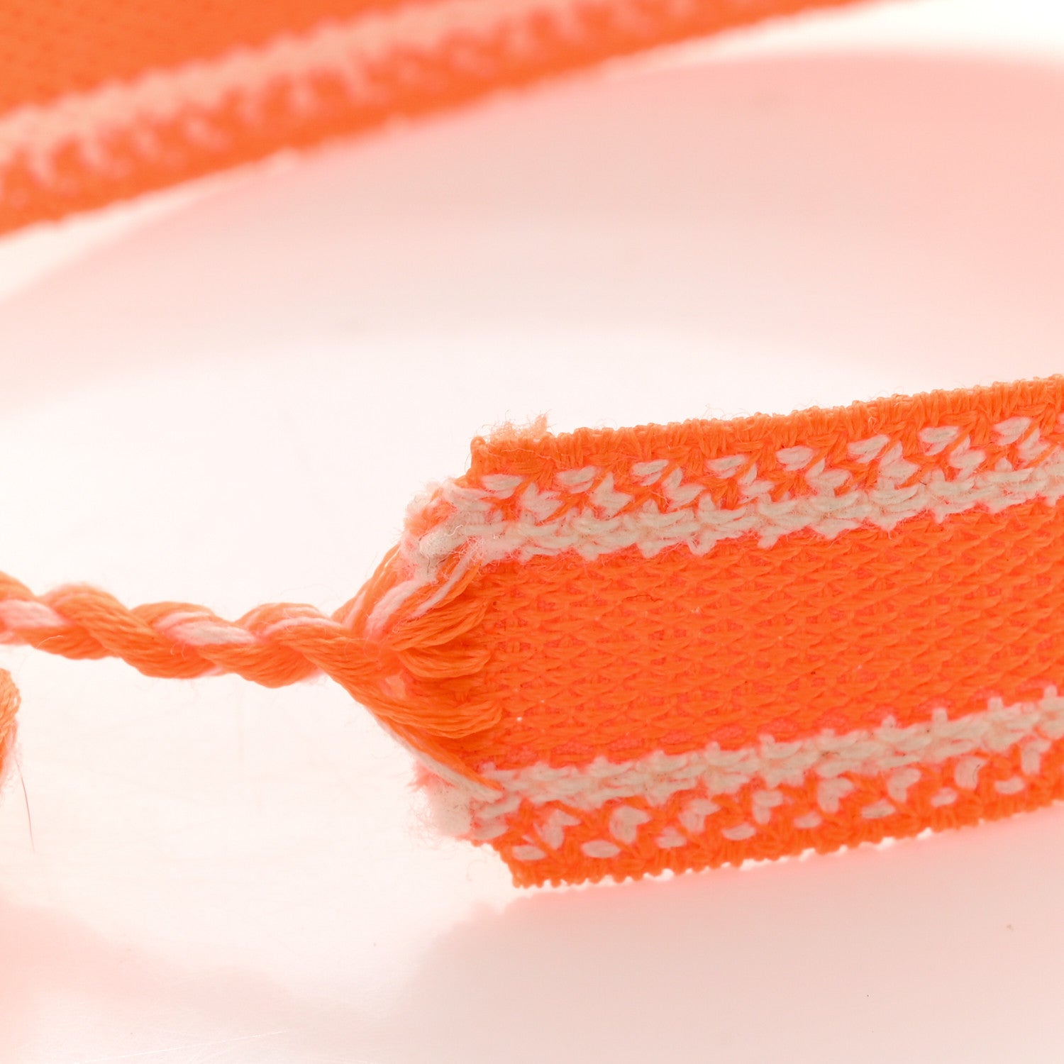 Christian Dior Woven Cotton Saint Tropez Friendship Bracelet Orange 4 of 4