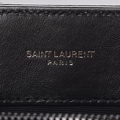 Saint Laurent Calfskin Y Quilted Monogram Small Loulou Chain Satchel Black 6 of 10
