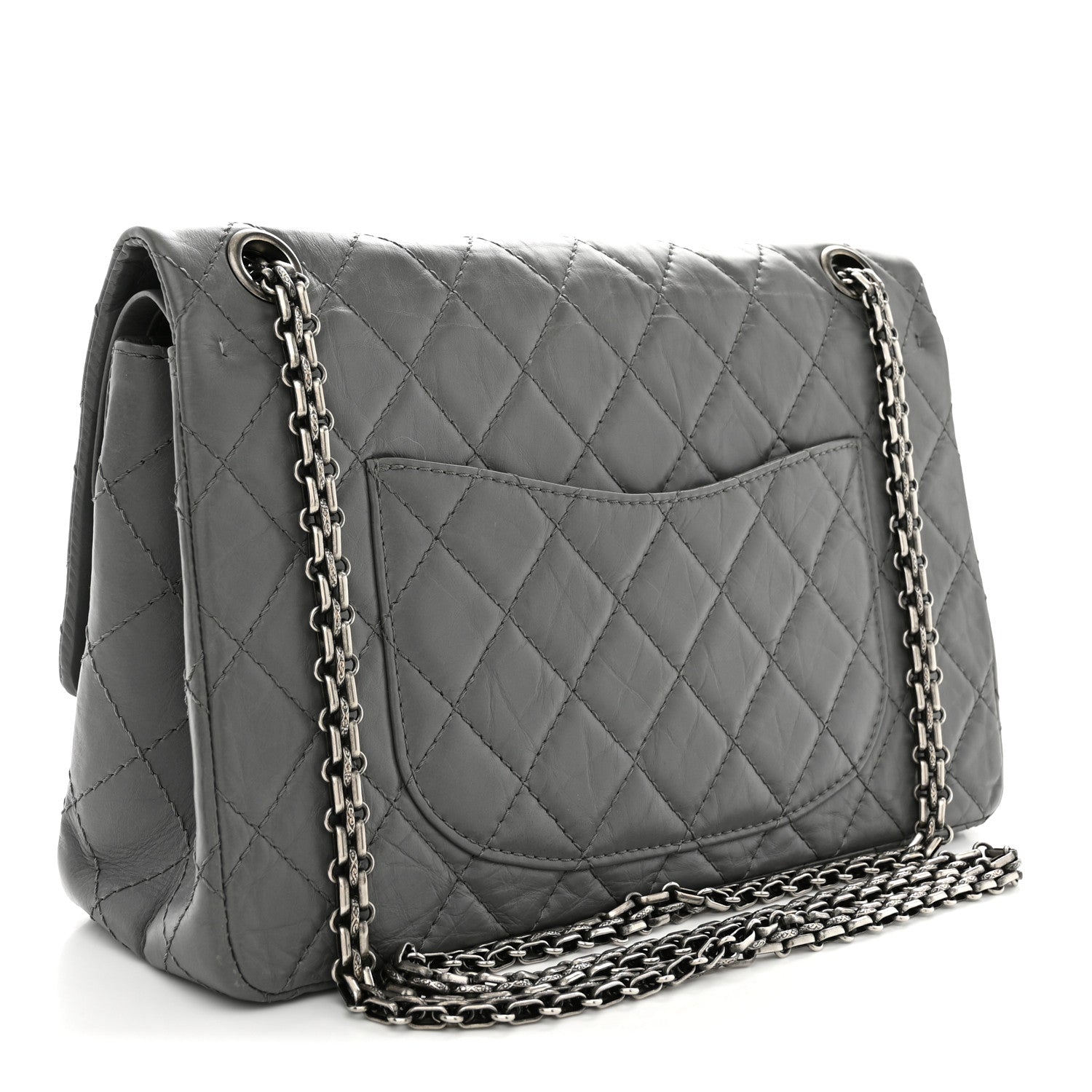 Chanel Aged Calfskin Quilted 2.55 Reissue 226 Flap Grey 3 of 11