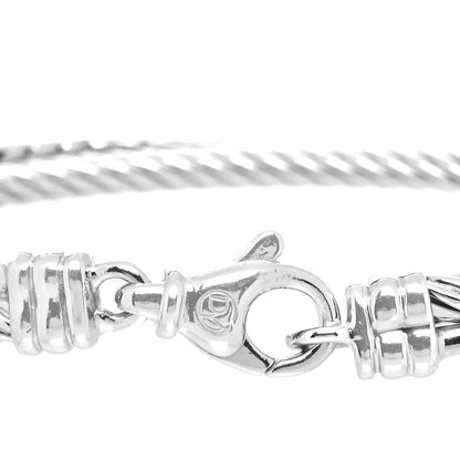 David Yurman Sterling Silver Diamond 3mm Crossover Bracelet 3 of 4