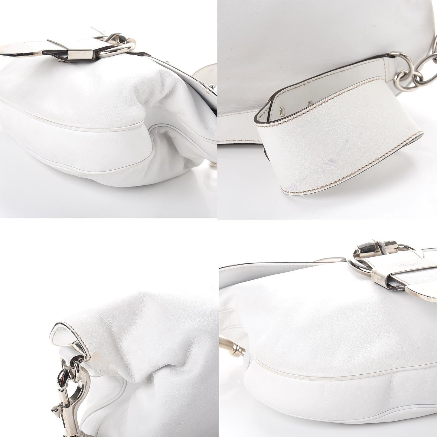 Calfskin Romy Shoulder Bag Hobo White