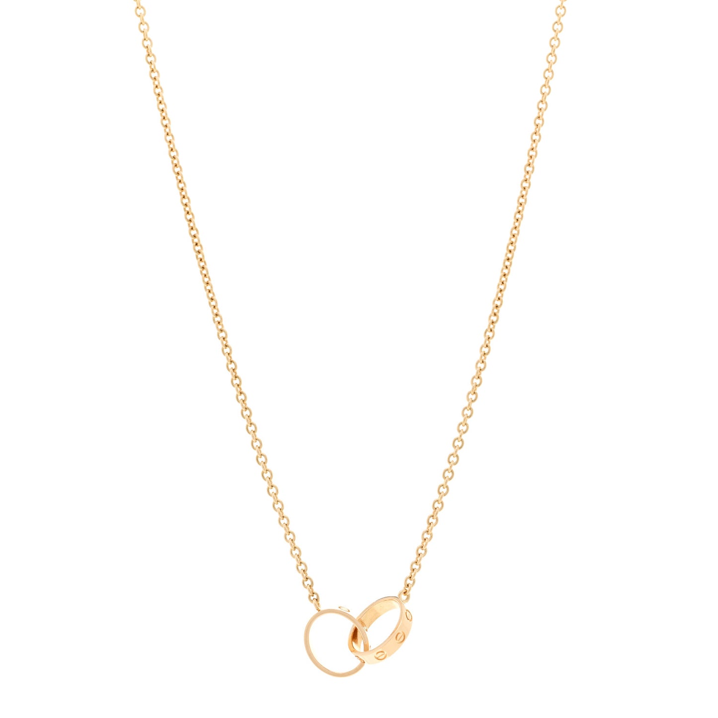 18K Yellow Gold Interlocking LOVE Necklace