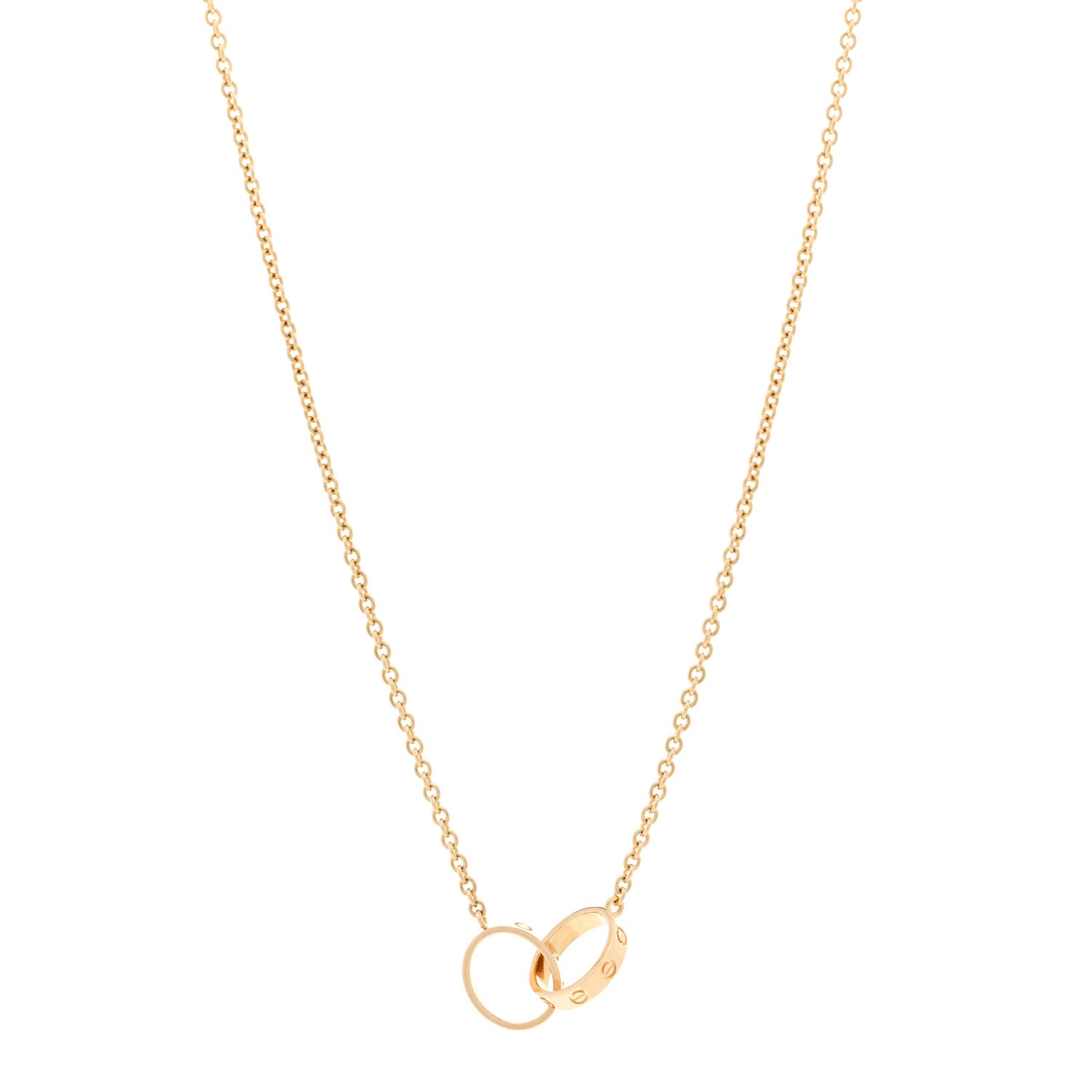 Cartier 18K Yellow Gold Interlocking LOVE Necklace 1 of 5