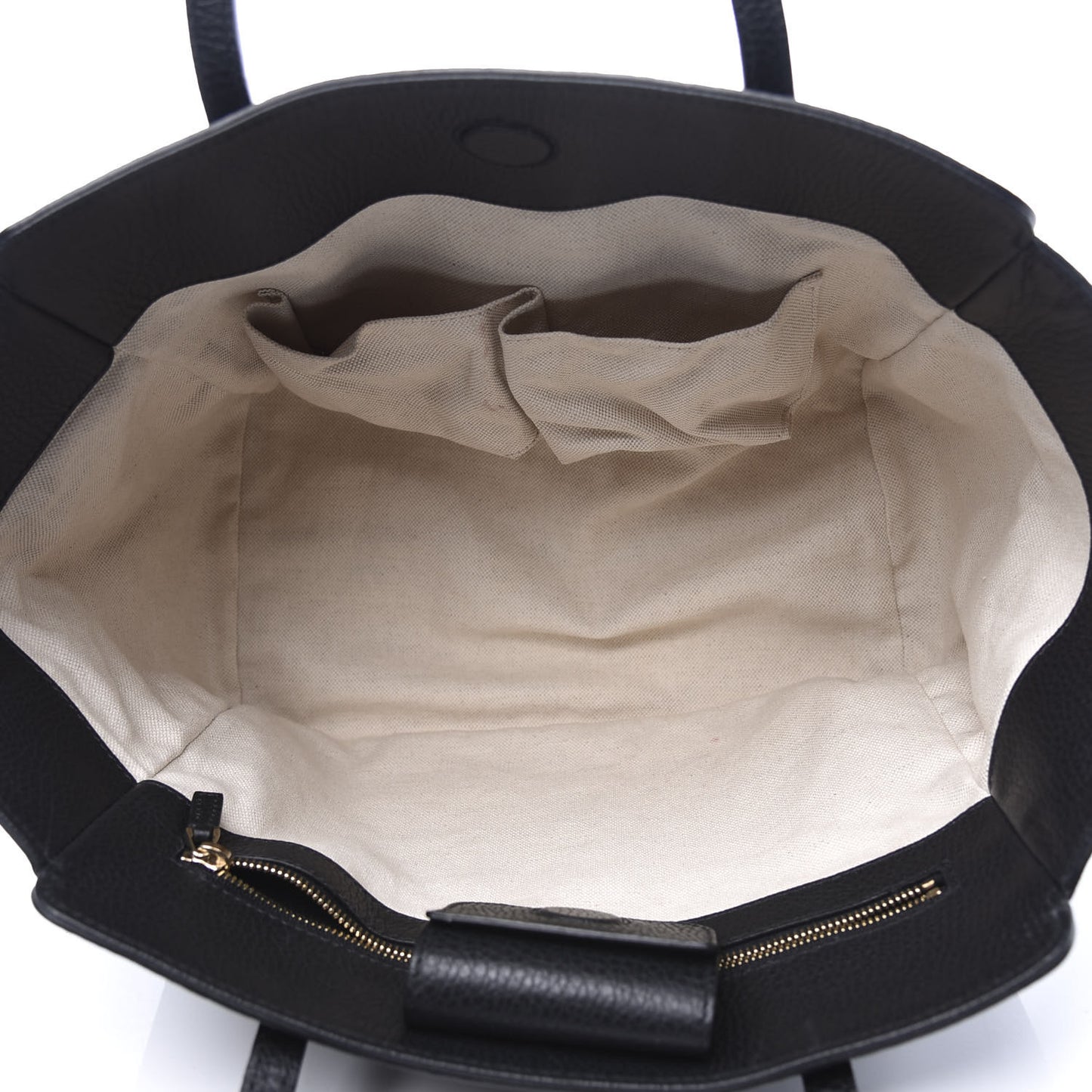 Pebbled Calfskin Small Swing Tote Black