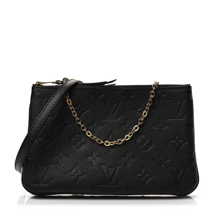 Louis Vuitton Empreinte Double Zip Pochette Black 1 of 7