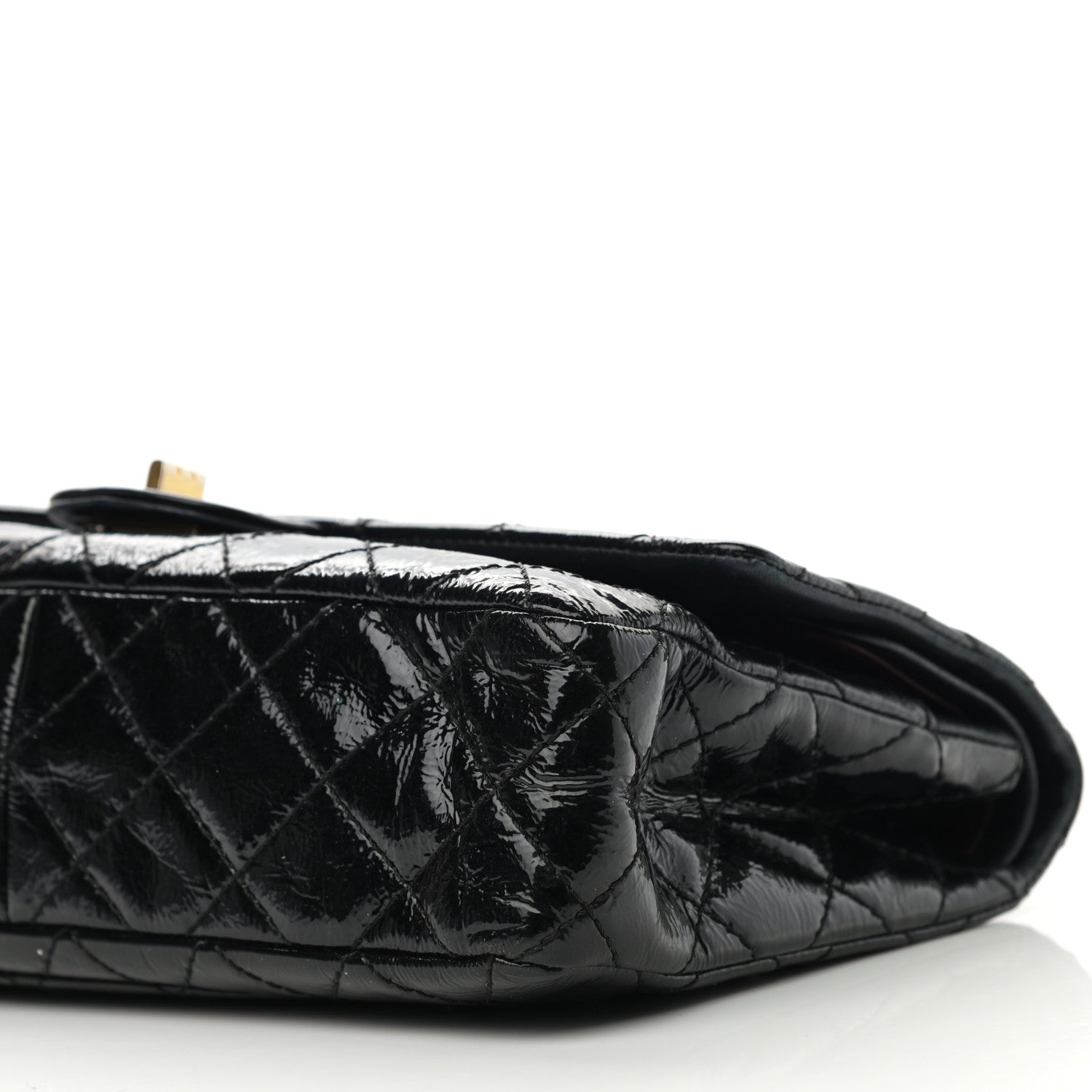 Chanel Distressed Patent Quilted 2.55 Reissue 226 Flap Black 9 of 11