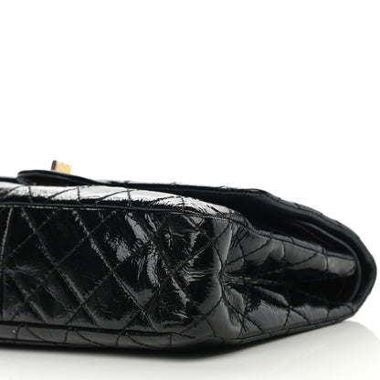 Chanel Distressed Patent Quilted 2.55 Reissue 226 Flap Black 9 of 11