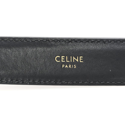 Celine Box Calfskin Small 18mm Triomphe Belt 80 32 Black 3 of 6