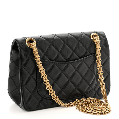 Chanel Aged Calfskin Quilted 2.55 Reissue Mini Flap Black 3 of 11