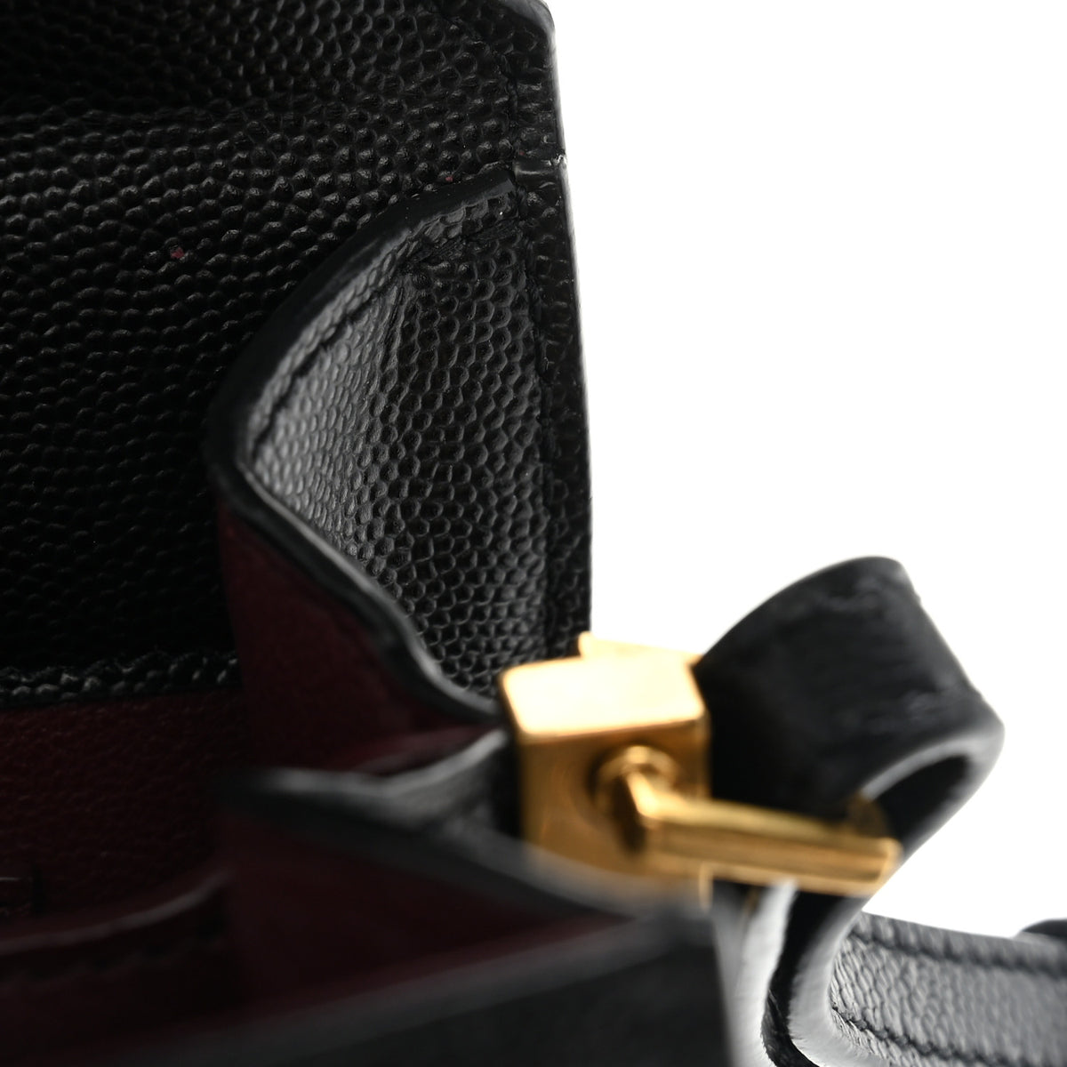 Saint Laurent Grain de Poudre Mini Classic Monogram Cassandra Top Handle Black 21 of 21