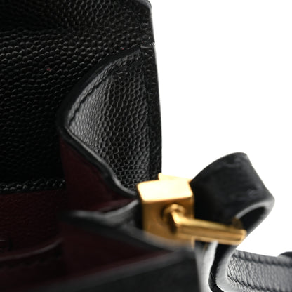 Saint Laurent Grain de Poudre Mini Classic Monogram Cassandra Top Handle Black 21 of 21