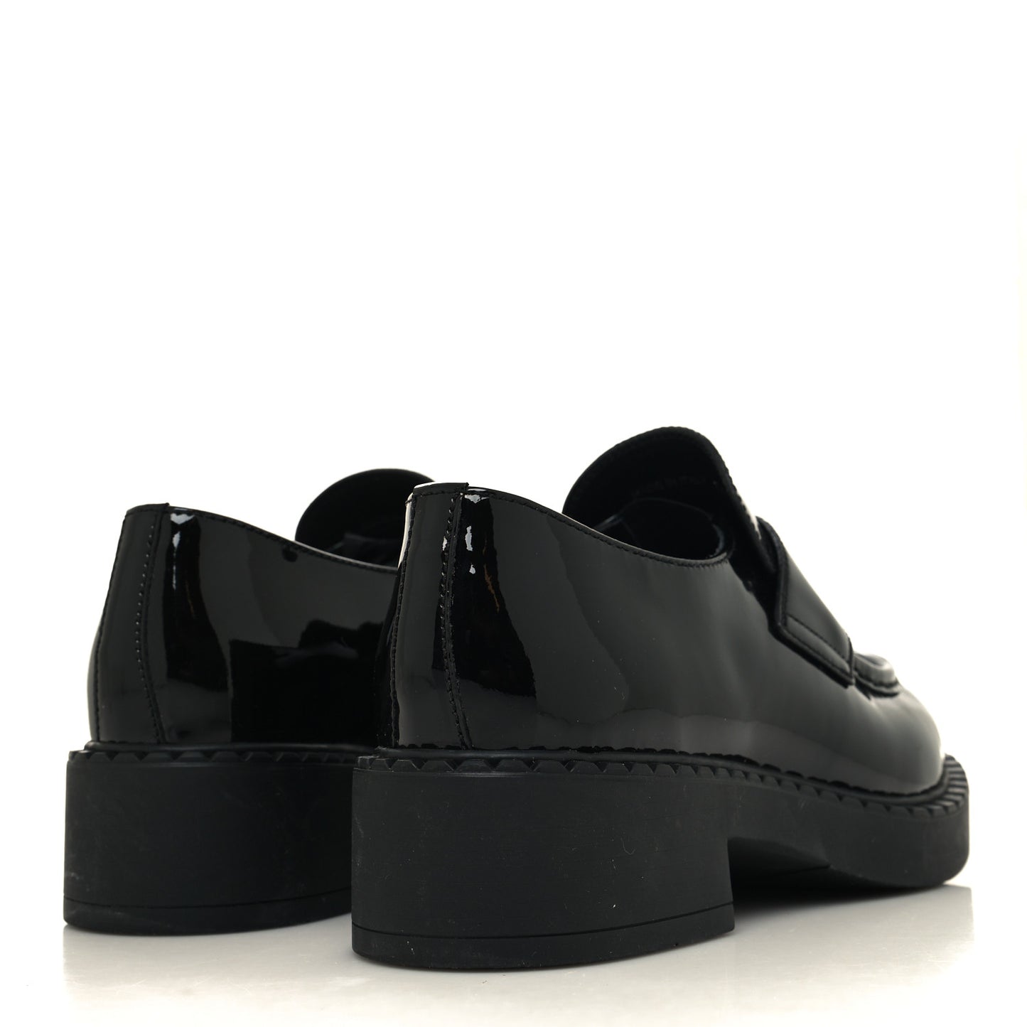 Vernice Triangle 50mm Loafers 38 Black