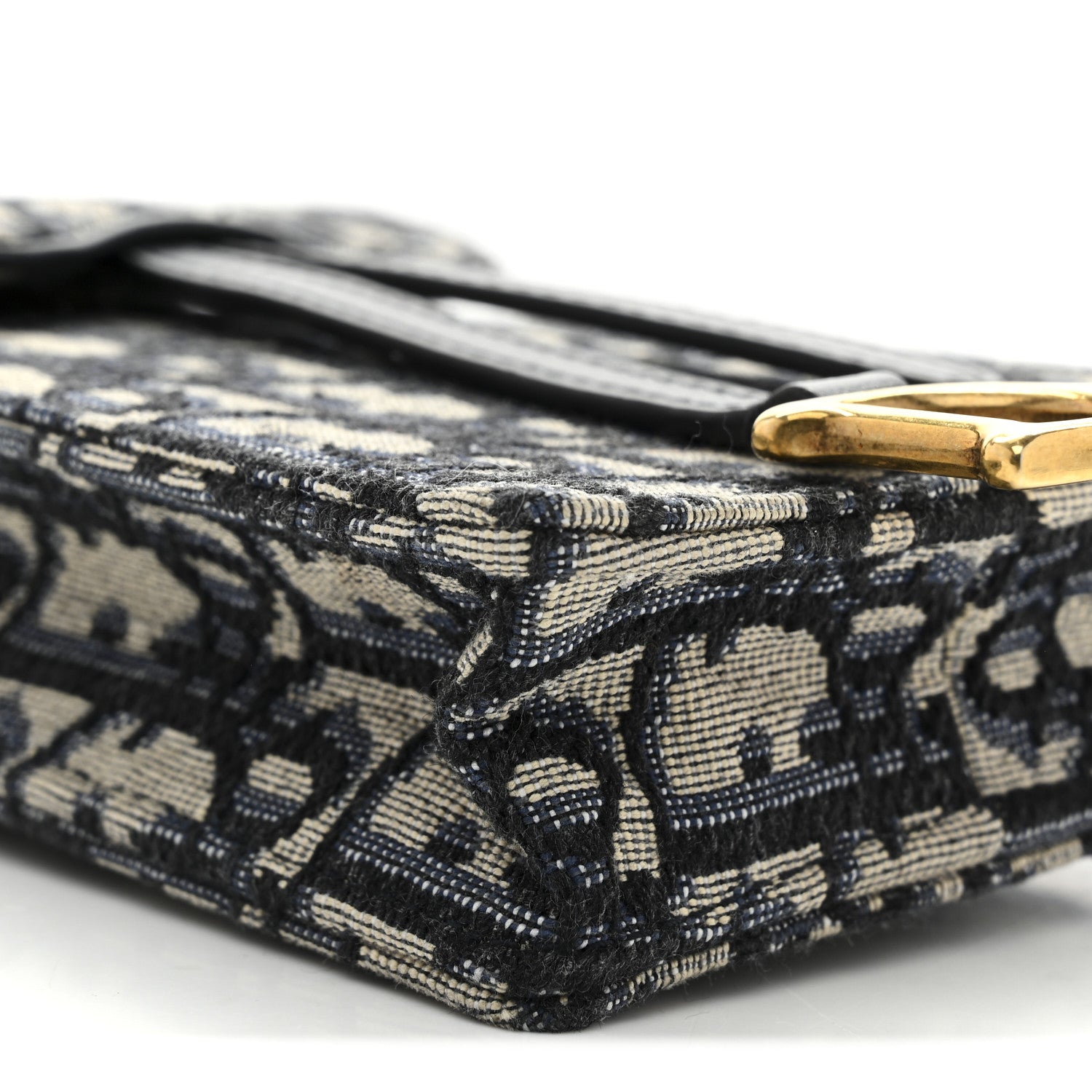 Christian Dior Oblique Vertical Saddle Pouch Blue 8 of 9