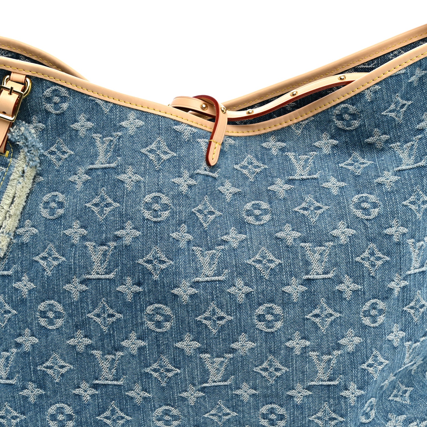 Louis Vuitton Monogram Denim CarryAll MM Blue 9 of 11
