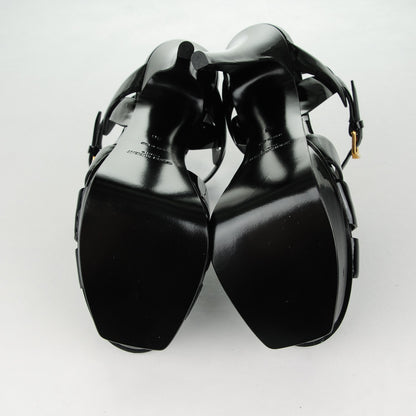 Saint Laurent Patent Tribute 105 Platform Sandals 36 Black 5 of 7