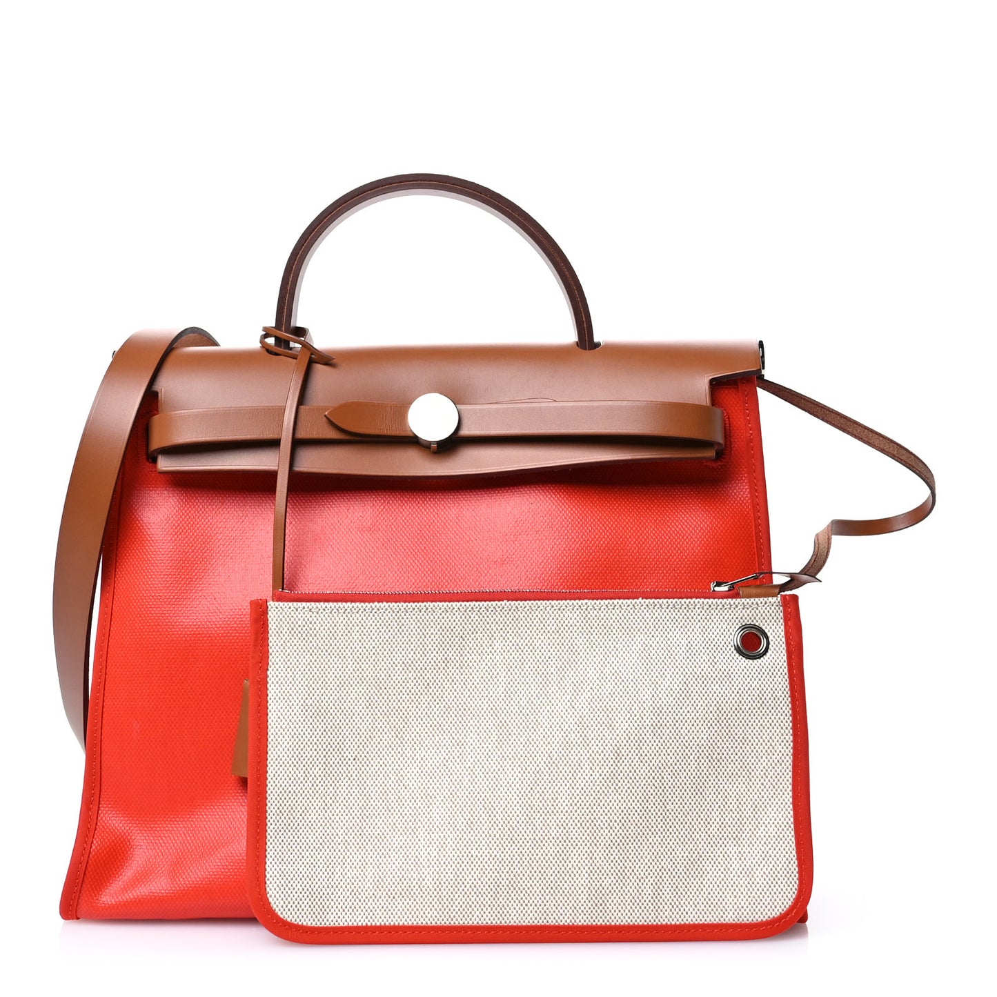 Toile H Berline Vache Hunter Herbag Zip 31 PM Capucine Fauve