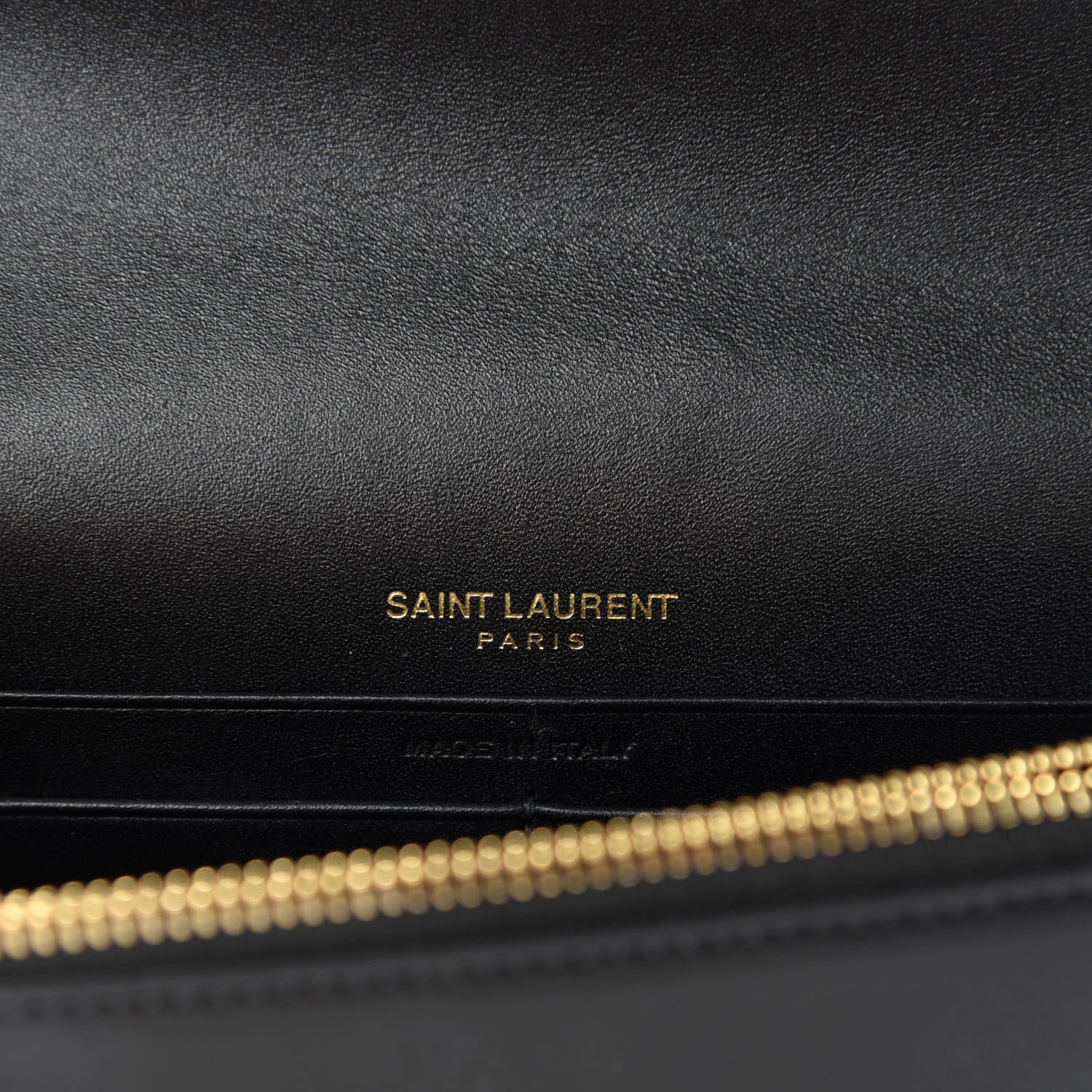 Saint Laurent Smooth Calfskin Classic Monogram Kate Tassel Chain Wallet Black 8 of 10