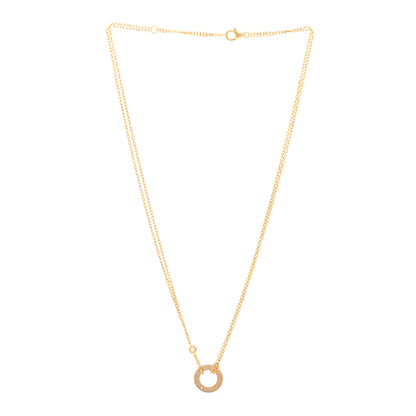 Cartier 18K Yellow Gold 2 Diamond LOVE Necklace 3 of 5