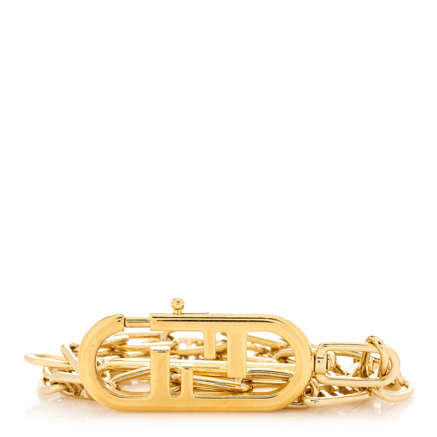 Fendi Metal O'Lock Strap You Gold 1 of 3