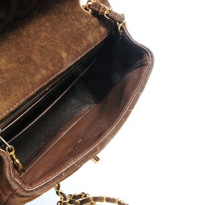 Chanel Suede Quilted Mini Square Flap Brown 5 of 8