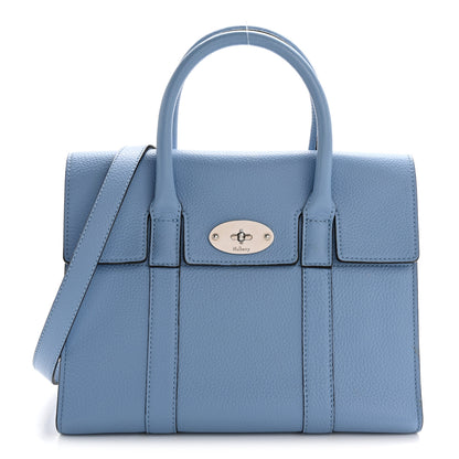 Mulberry Classic Grain Calfskin Small Bayswater Porcelain Blue 1 of 18