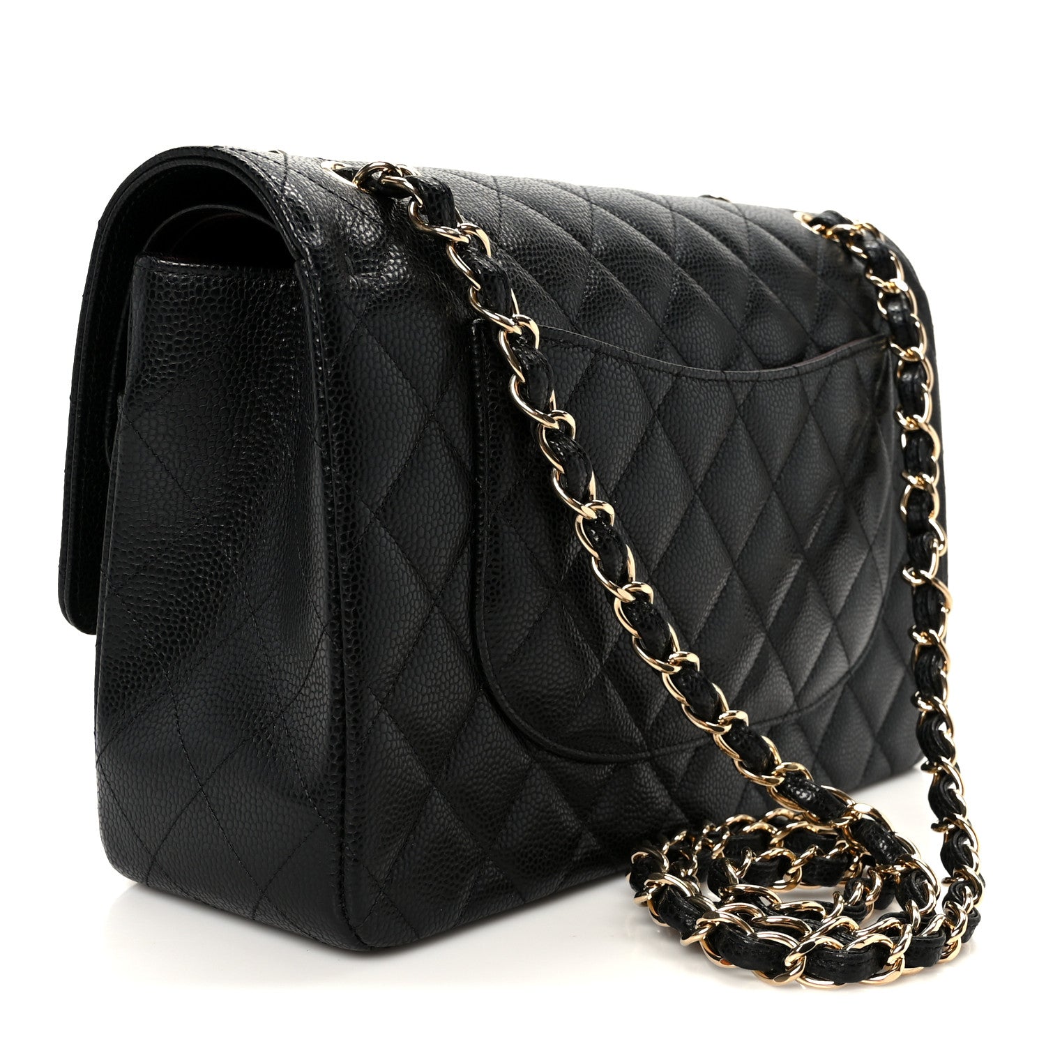 Chanel Caviar Quilted Jumbo Double Flap Black 3 of 12