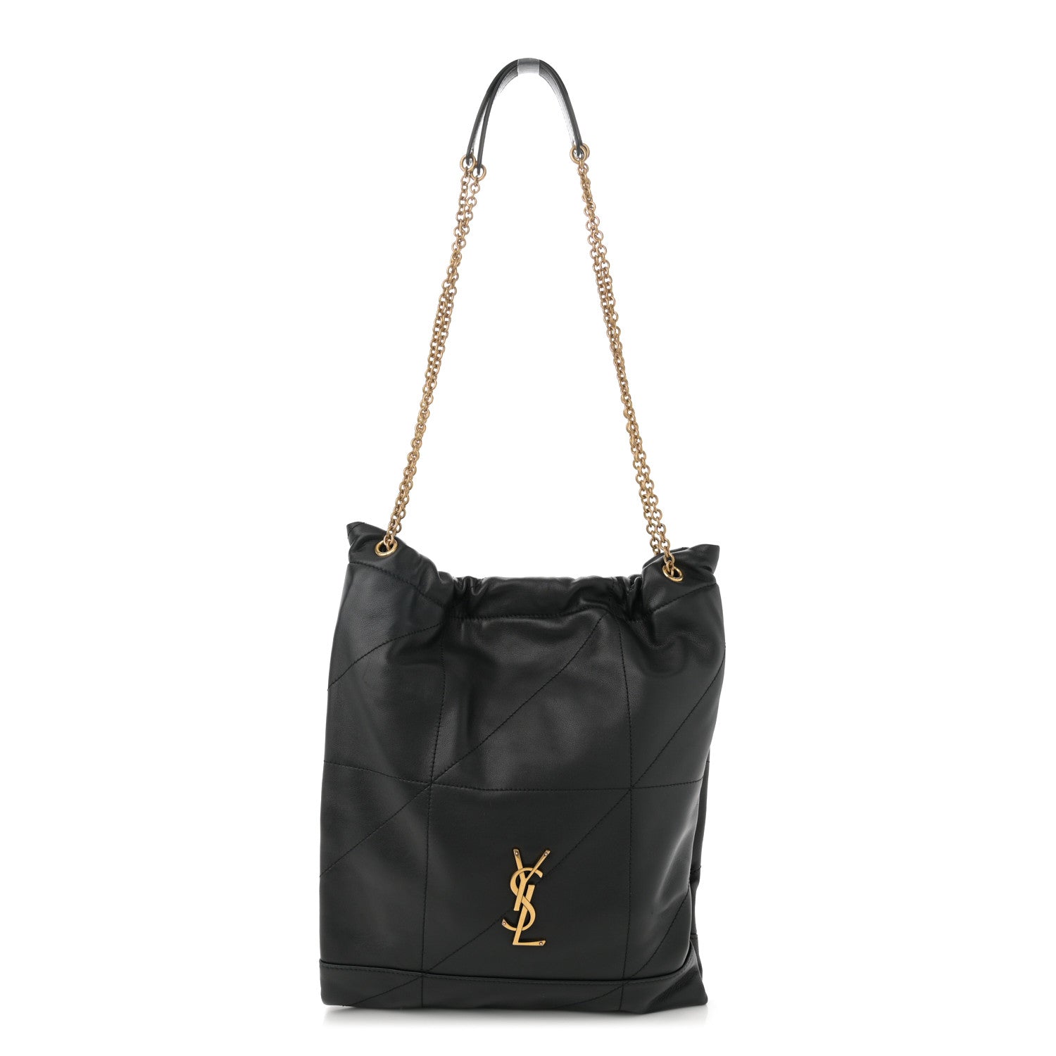 Saint Laurent Lambskin Matelasse Monogram Medium Jamie 4.3 Pochon Black 1 of 12