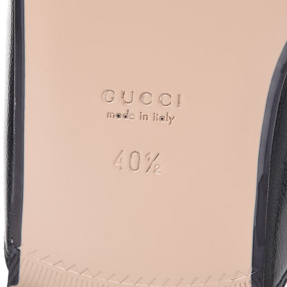 Gucci Goatskin Bee Star Embroidered Womens Princetown Slippers 40.5 Black 9 of 12