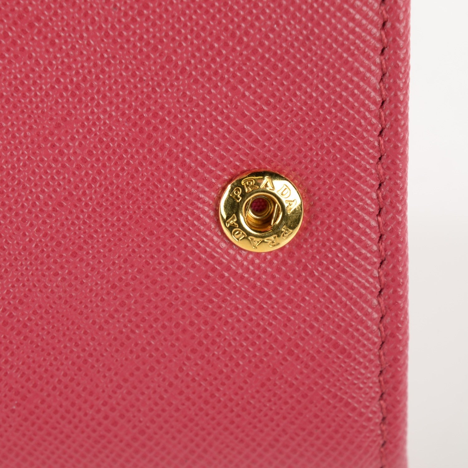 Prada Saffiano Metal Large Chain Wallet Peonia 10 of 12