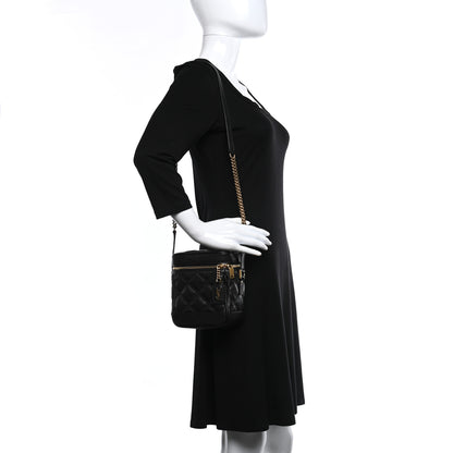 Saint Laurent Grain de Poudre Quilted 80's Vanity Bag Black 2 of 9