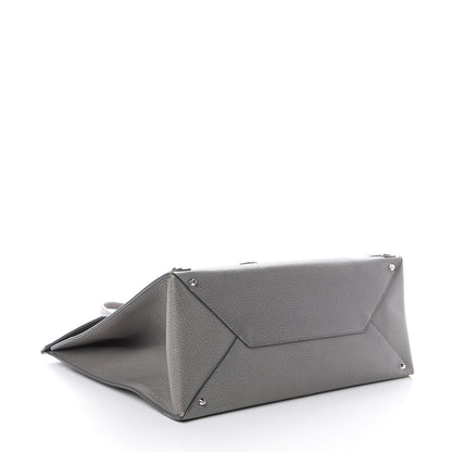 Balenciaga Grained Calfskin Papier Flap Tote Gris Pyrit 3 of 8