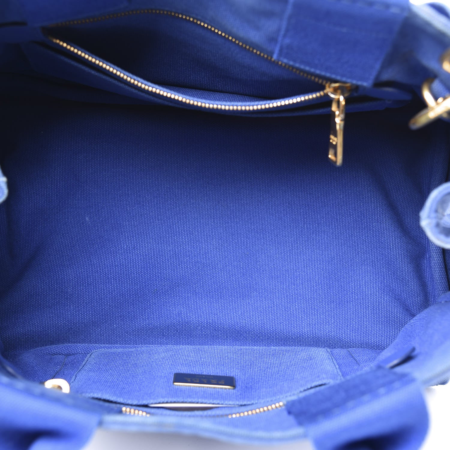 Prada Canapa Logo Shopping Tote Cobalto 4 of 10