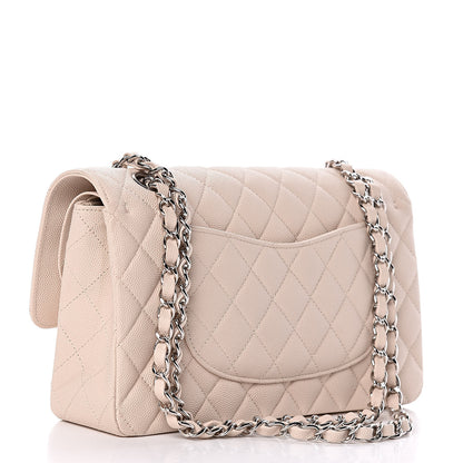 Chanel Caviar Quilted Medium Double Flap Light Beige 3 of 10