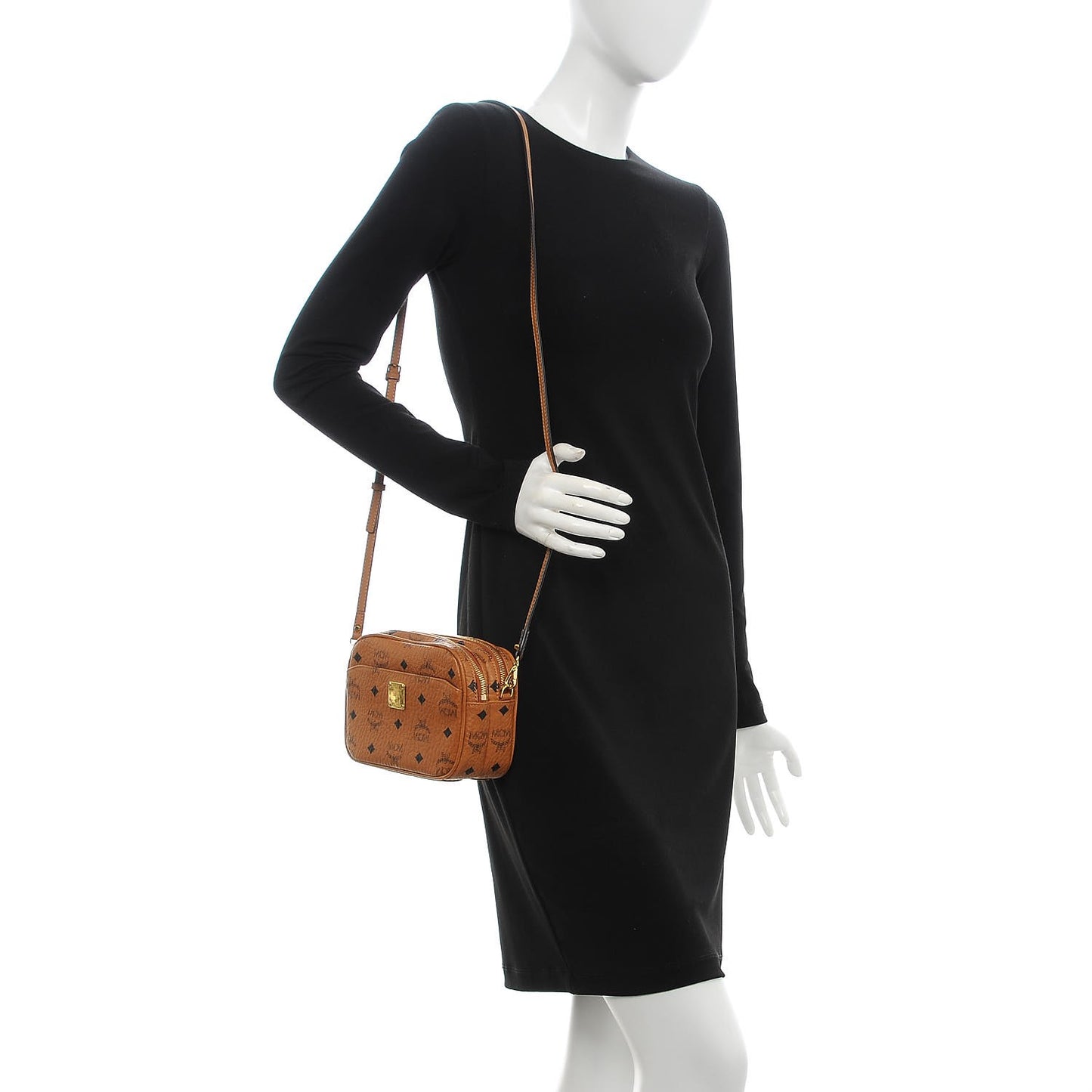 Visetos Camera Crossbody Bag Cognac