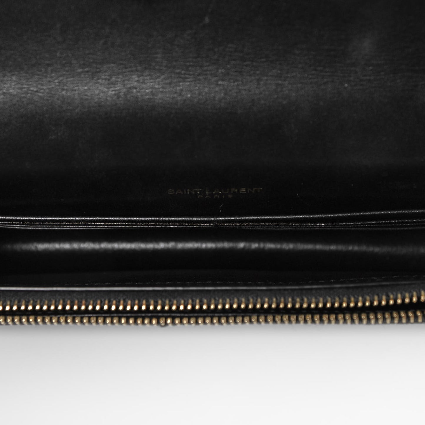 Smooth Calfskin Classic Monogram Kate Tassel Chain Wallet Black