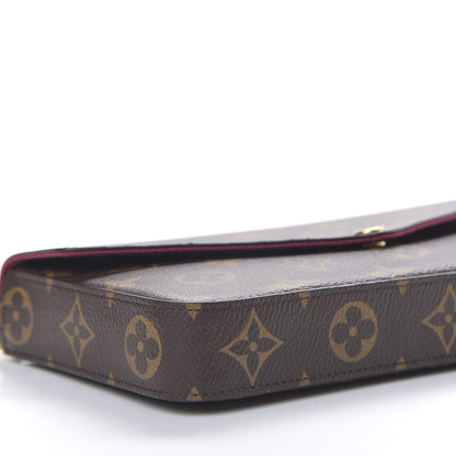 Louis Vuitton Monogram Pochette Felicie Chain Wallet Fuchsia 6 of 9