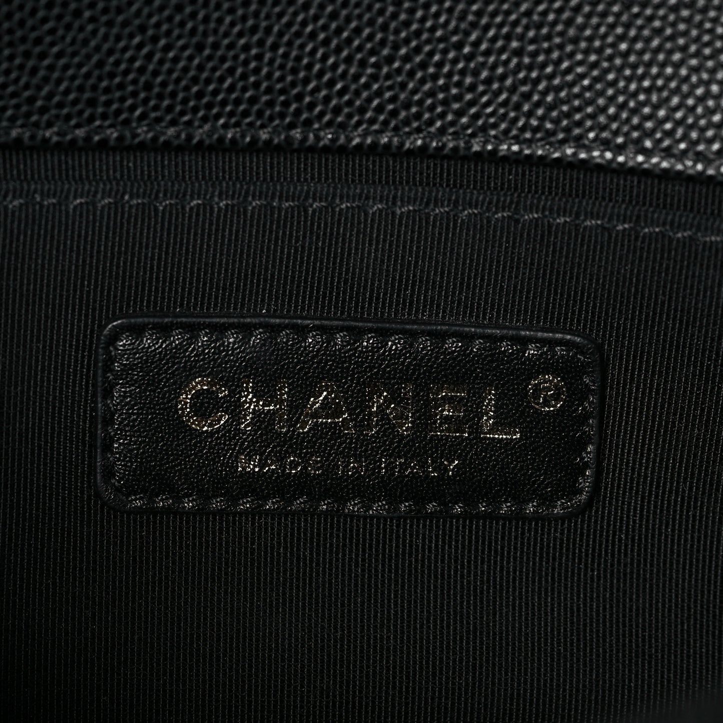 Caviar Quilted Small Boy Flap Black