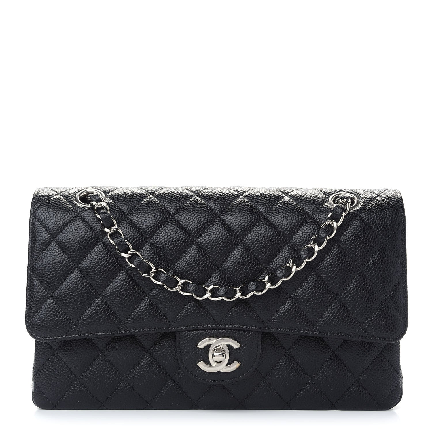 Chanel Caviar Quilted Medium Double Flap Black 1 of 8