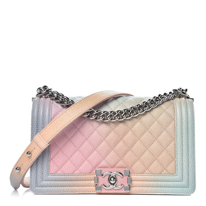 Chanel Caviar Quilted Medium Rainbow Boy Flap Multicolor 1 of 8