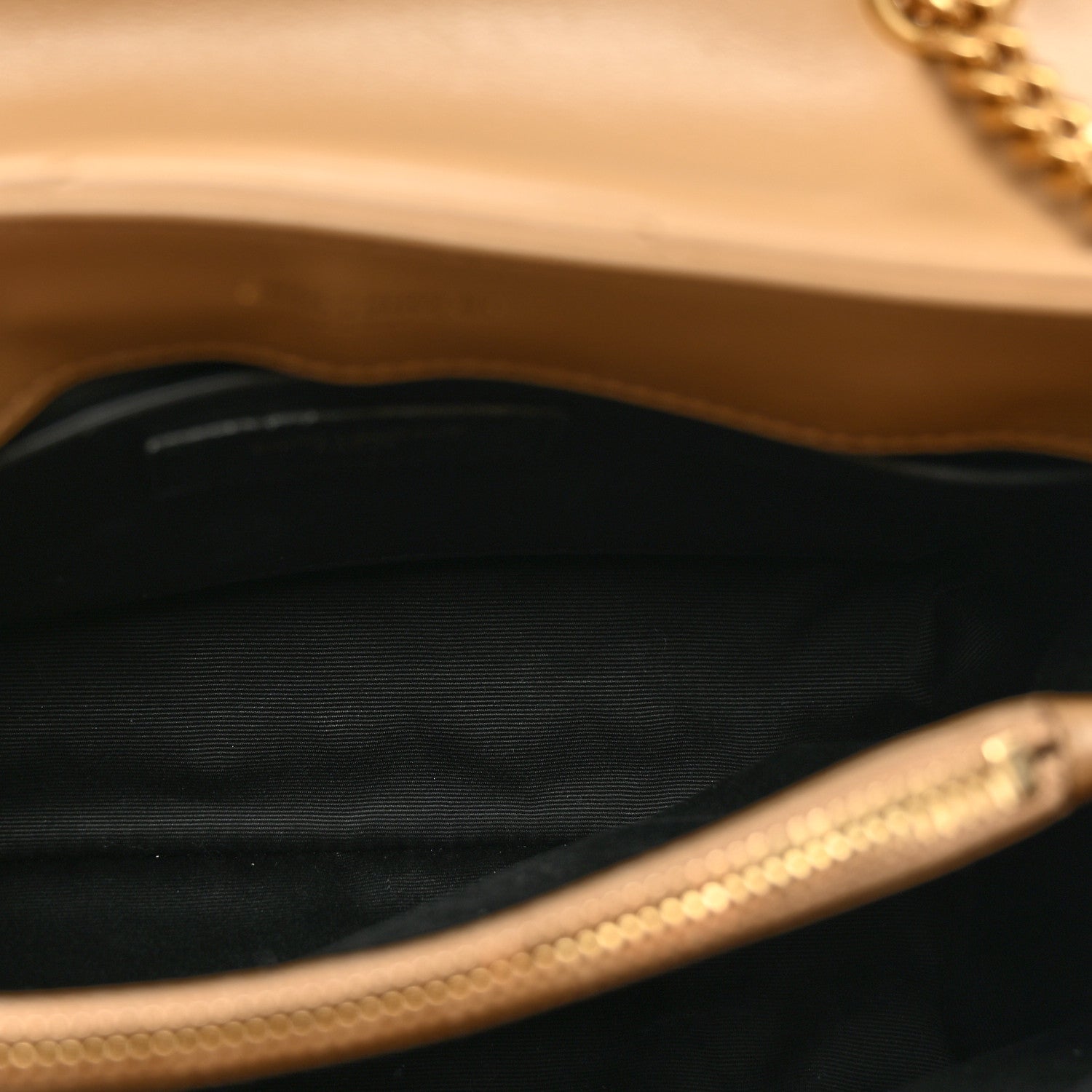 Saint Laurent Calfskin Y Quilted Monogram Small Loulou Chain Satchel Dark Natural 7 of 11