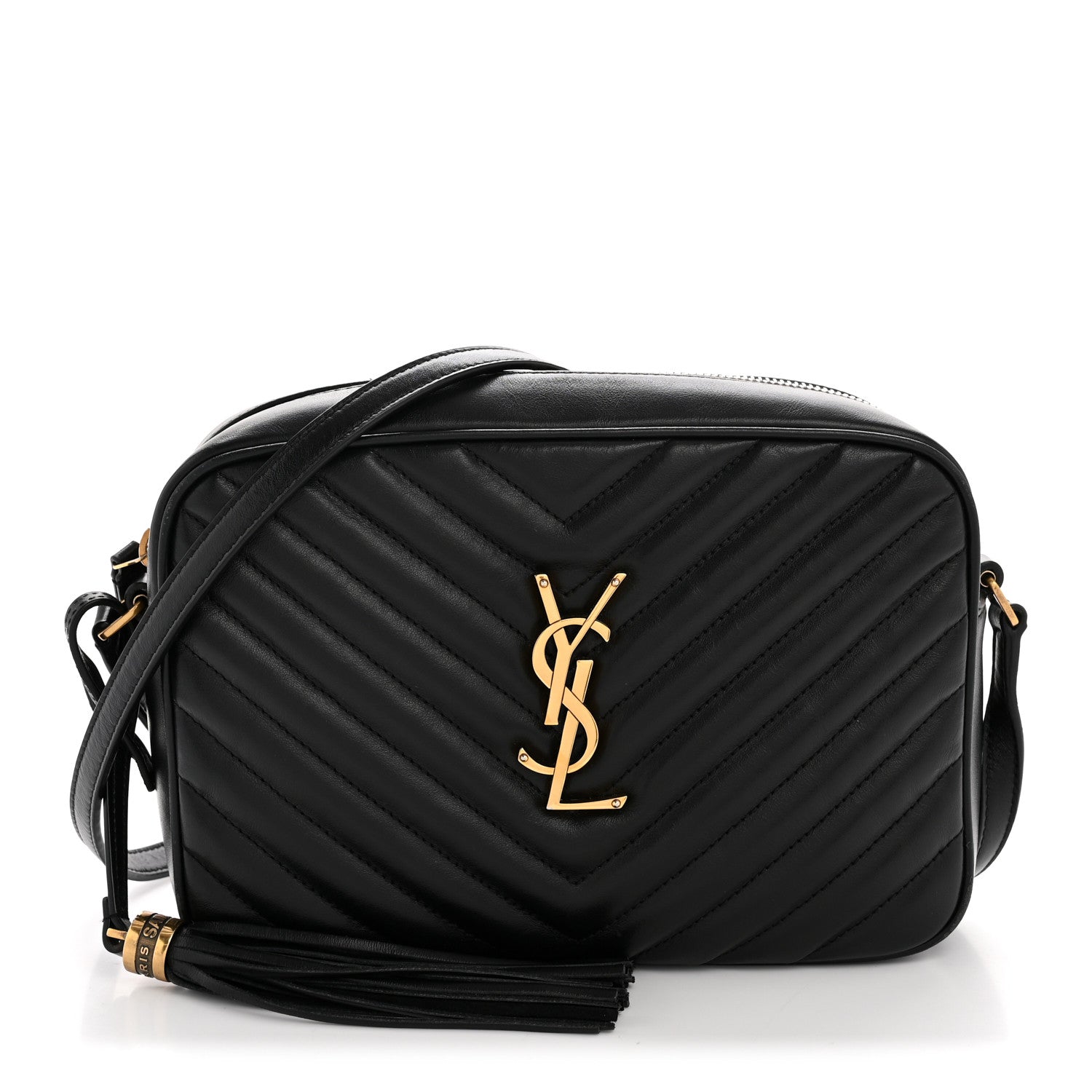 Saint Laurent Calfskin Matelasse Monogram Lou Camera Bag Black 1 of 13
